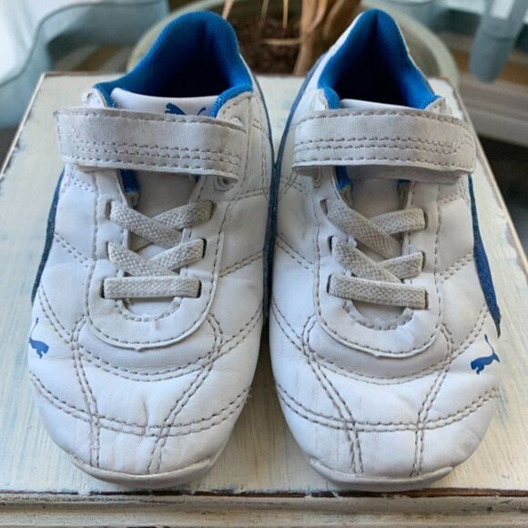 Puma Velcro Sneaker Blue Boys Size 6 - Picture 1 of 7